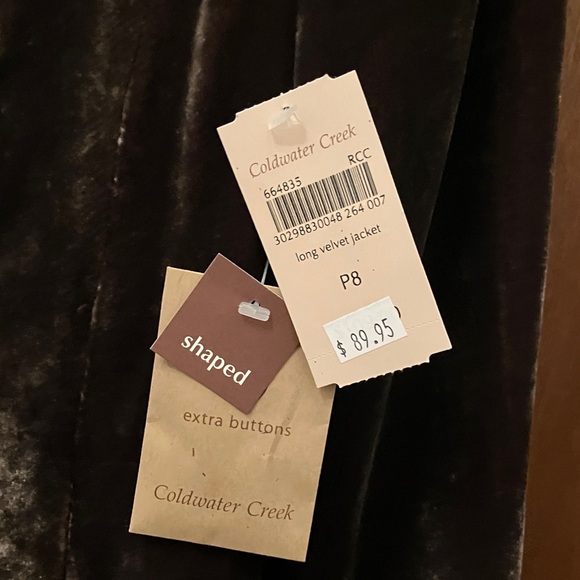 COLDWATER CREEK velvet lightweight jacket NWT - Picture 3 of 9